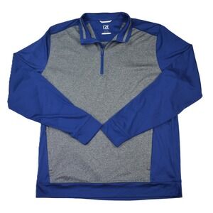 Cutter and Buck Mens XLT TGL CB DryTec 50+ UPF Golf Pullover 1/4 Zip Shirt